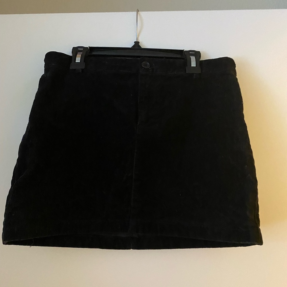 Black corduroy skirt.